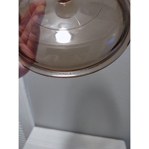 Pyrex Corning Vision V 1.5 C 7.25" glass AMBER round replacement LID Cover - Picture 3 of 3